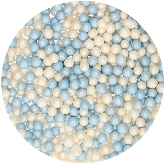 Funcakes Myke Perler Blå/hvit 500g Funcakes Myke Perler Blå/hvit 500g
