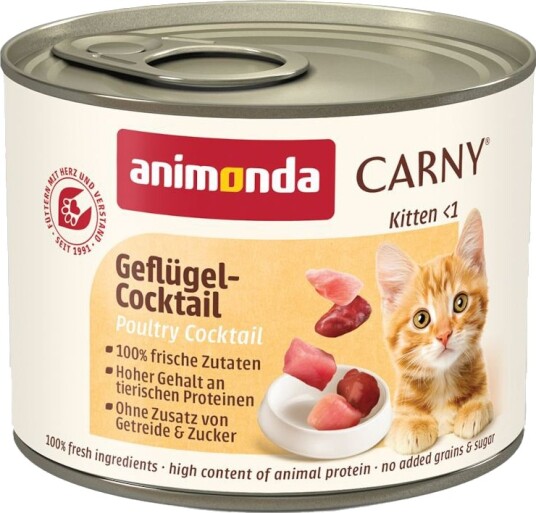 Animonda Carny Våtfôr Kitten Fjærkre Cocktail 12 X 200 G