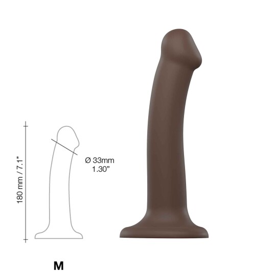 Strap On Me Bøybar Dildo Dual Density Medium 18 cm
