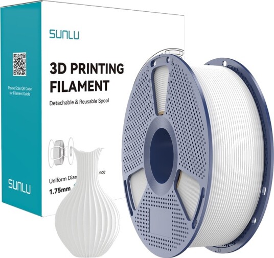 Sunlu Pla Classic Hvitt Filament 1.75 Mm 1 Kg