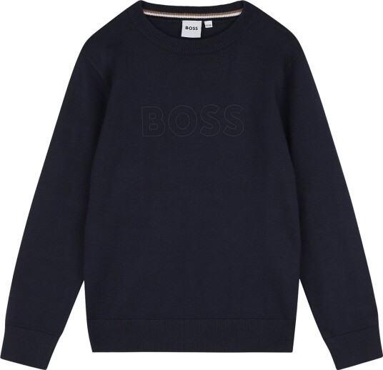 BOSS Genser Strikk Navy BOSS 10 år (140) Genser Marineblå