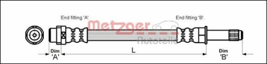 Bremseslange METZGER 4110331
