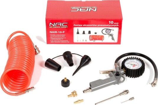 Nac Kompressor NAIR 10-P & Pumpe Sett Med Pistoler (10 Deler)