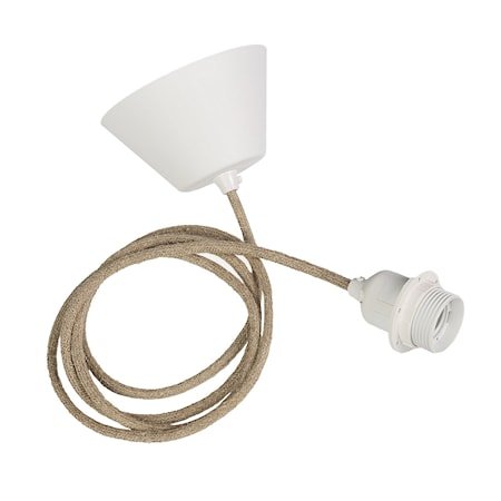 Takoppheng E27 Natur/Hvit