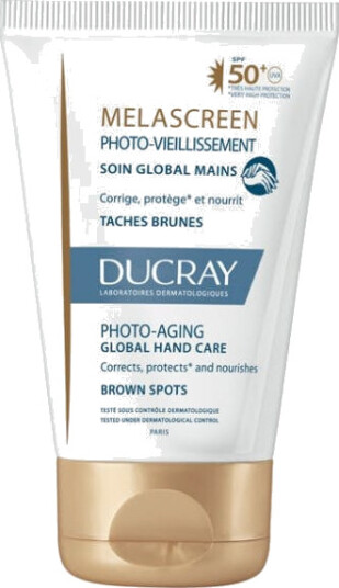 Ducray Melascreen Hand Care SPF50+ 50 ml Anti-Aging Solkrem for Hender Ducray Melascreen Hand Care SPF50+ 50 ml Anti-Aging Solkrem for Hender