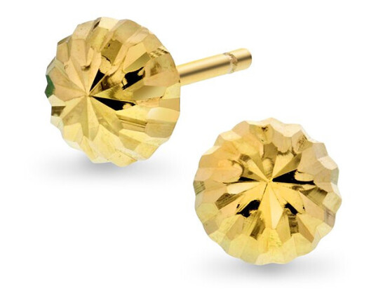 Pan Jewelry, Øredobber i 585 gult gull halvkule