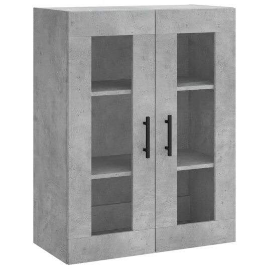 vidaXL Highboard betong grå 69,5x34x180 cm konstruert tre 8720845477875