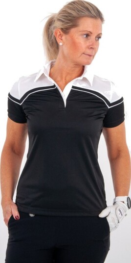 Cutter & Buck Seabeck Svart Hvit Golf pologenser dame Svart/Vit (9900) X-Large