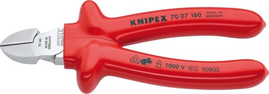 Knipex Sidavbitare 7007180 180mm, Kromad