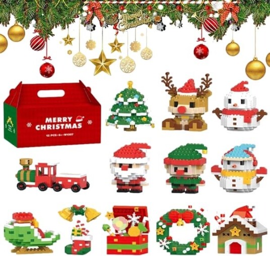 Byggesett Med Julenissen DIY Mini Tema Dekorasjon Juletre Anheng Gave Kompatibel Med Lego Kreativt Nyttårs Bursdagsgave