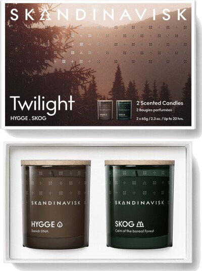 Skandinavisk Twilight duftlys gavesett 2 deler 65 g