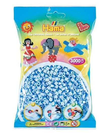 Hama Iron on Beads Pastel Ice Blå 97 3000pcs Hama Iron on Beads Pastel Ice Blå 97 3000pcs