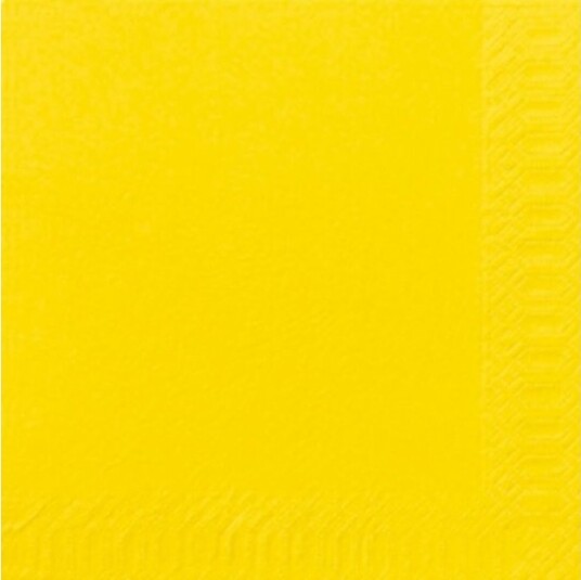 Frokostserviet Duni 2 Lags 1/4 Fold 33X33cm Gul 16 Stk.