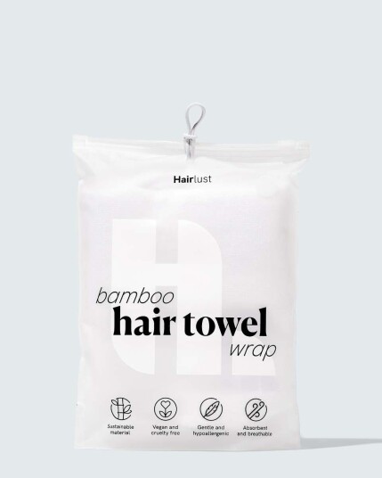 Bamboo Hair Towel Wrap White