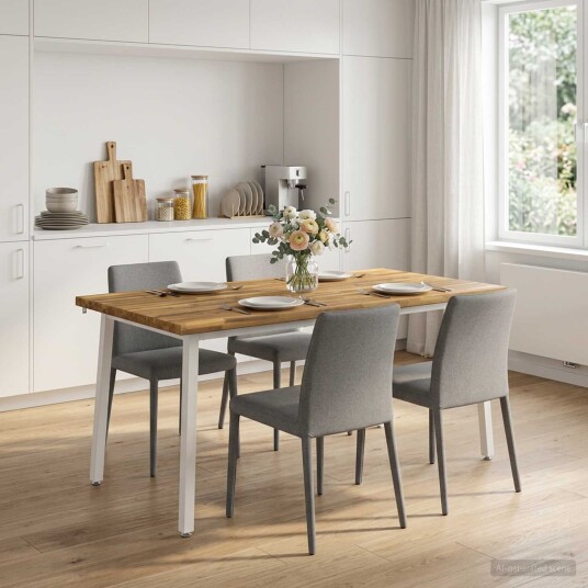 vidaXL Spisebord med levende kant 160 x 80 x 75 cm Solid akasietre