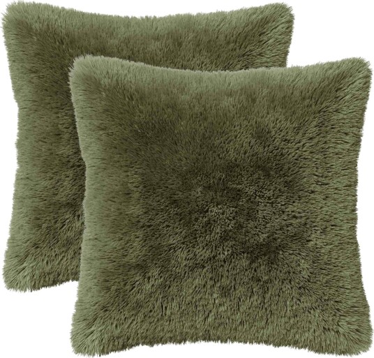 vidaXL Putetrekk 2 pcs HEERLEN Grønn 40 x 40 cm PV Fleece