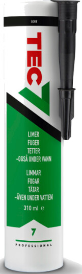 Tec7 Lim Og Fugemasse Sort 310ml
