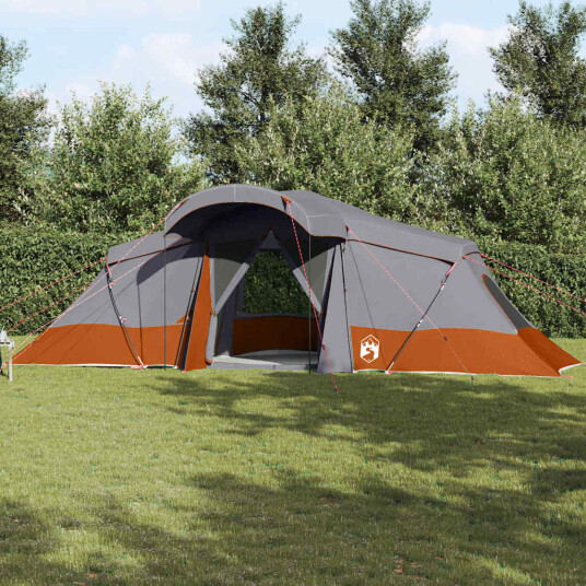 Familietelt med tak Grå og Oransje 721 x 335 x 212 cm Familietelt med tak Grå og Oransje 721 x 335 x 212 cm