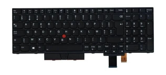 Lenovo Chicony - Brbart tastatur - til utskifting - Belgisk - Svart