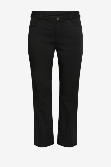 KAFFE Curve - Jeans kcDina Straight Reg.length - Svart