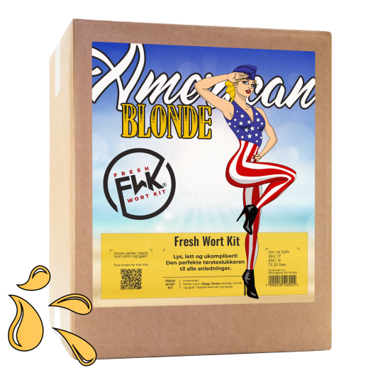 Fwk FWK American Blonde Fresh Wort Kit Ferdig brygget vørter til 20L øl Fwk FWK American Blonde Fresh Wort Kit Ferdig brygget vørter til 20L øl
