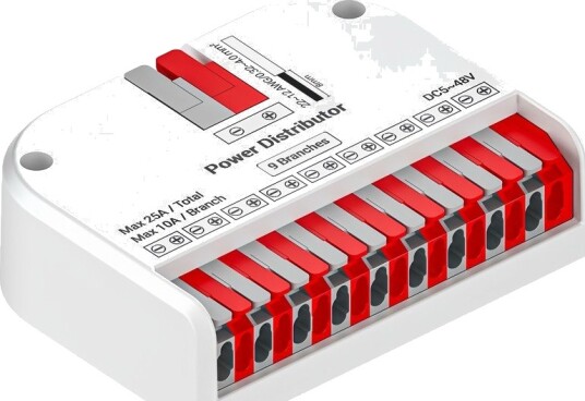 Ledlife LED strip fordeler   Hub med 9 utganger 25A