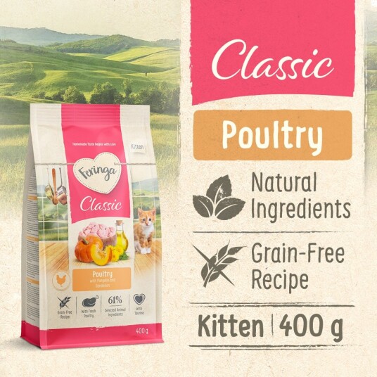 Feringa Tørrfôr Kitten Classic Fjærkre Ny 400 G