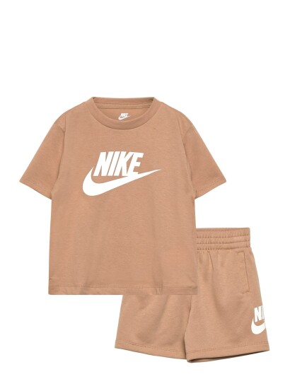 Nike Nkn Club Tee & Short Set Beige 92/98