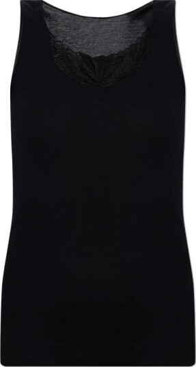 Hanro Dame Topper Svart S,