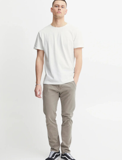 Blend Bhdinton Logo Tee Crew - White - L