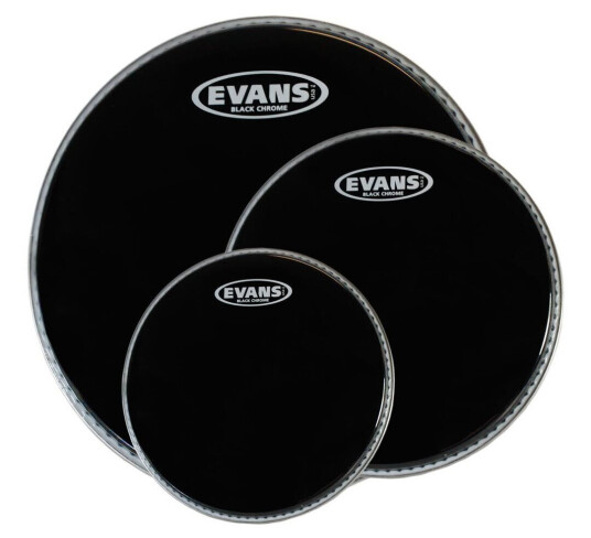 Evans Etp-Chr-R Svart Chrome Tompack Rock 10,12,16"