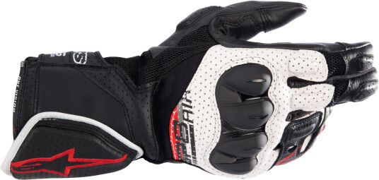 Alpinestars SP-8 Air Motorsykkel Hansker XL Svart Hvit Rød