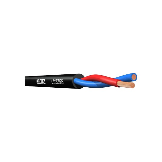 Klotz Ly225 Twinaxial Speaker Cable Svart 2x2.5 100m