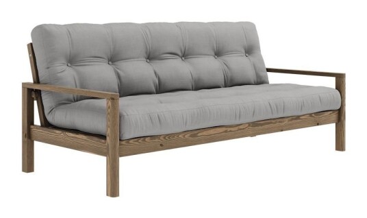 Karup Design Knob Sovesofa, Brun lakkert furu, Grey Unoliving 1733432-18-0 1733432-03-0 Karup Design Knob Sovesofa, Brun lakkert furu, Grey Unoliving 1733432-18-0 1733432-03-0