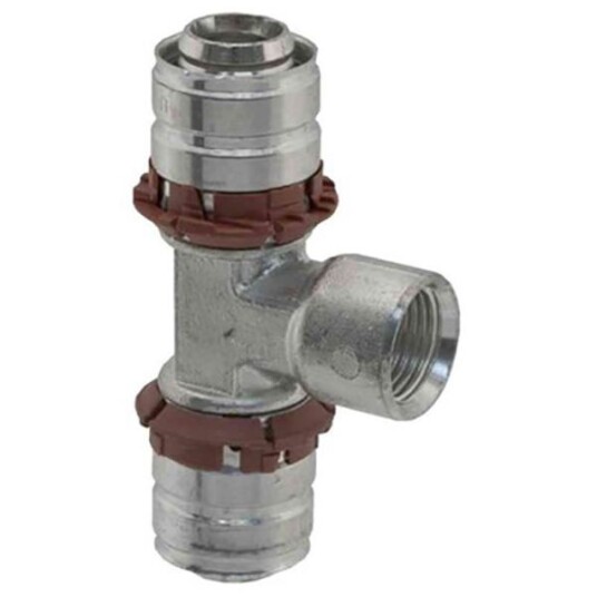 Uponor 1878188 T-rør innv. gjenge 50 x 25 x 50 mm Installasjon
