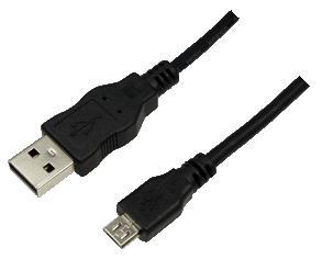 LogiLink 5m USB 2.0 A til Micro B Kabling - Svart