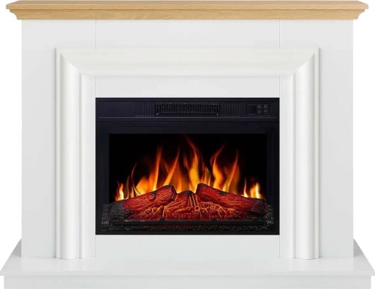Artiflame Marbelya Elektrisk Peissett - Hvit / Naturlig Eik (ELP-40-169-AF23S)