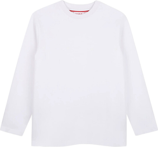 Hugo Kids Long Sleeve T Shirt   White   128
