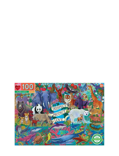Eeboo Puslespill 100 Brikker Planet Earth Multi Patterned One Size