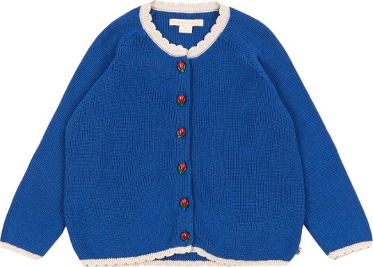 Konges Sløjd Cardigan Strikk Lallo Blue Konges Sløjd 3 år (98) Cardigan Beige Blå
