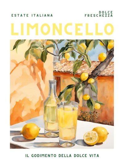 Plakat Limoncello Kunsttrykk Plakat Limoncello Kunsttrykk