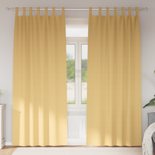 Gardiner med gardiner 2 pcs Beige Polyester