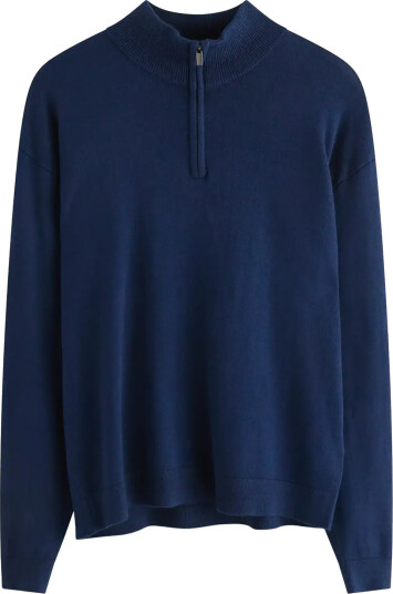 Lindex Sweater Fineknit Halfzip Navy 128 Lindex Sweater Fineknit Halfzip Navy 128