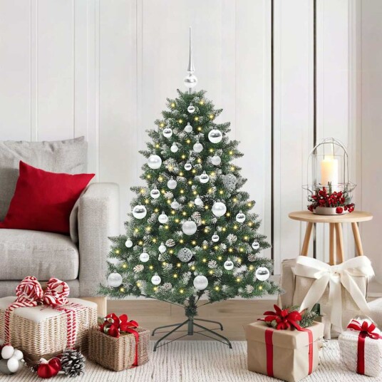  Kunstig juletre grønn 85 x 85 x 120 cm PVC og plast og stål