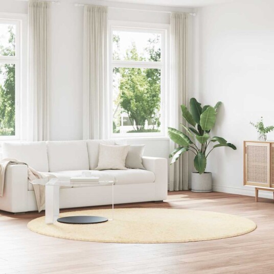Flossteppe med lang luv NAVARRA krem 240x240 cm polyester 8721158559135