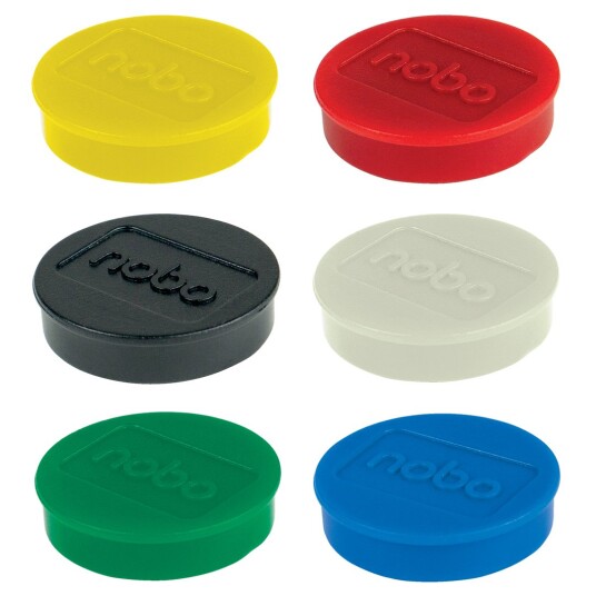 Nobo Magneter 38 mm Strong 10 pakning Hvit