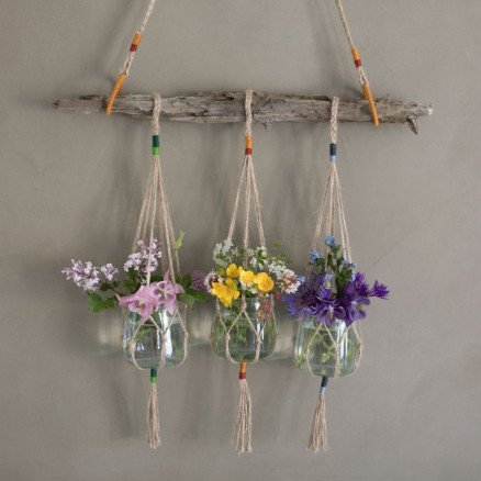 DIY Hanging pots av Rito Krea Hengevaser Knyteoppskrift