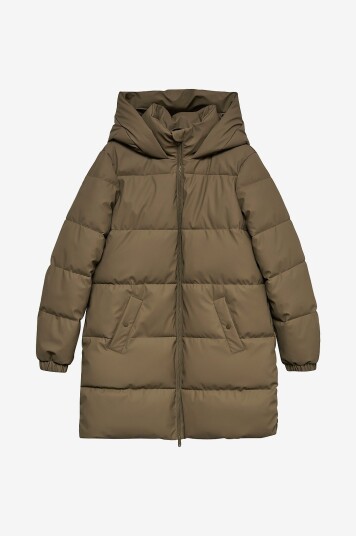 Vero Moda Dun jakke vmGretafie 3/4 Coated Jacket Grå Vero Moda Dun jakke vmGretafie 3/4 Coated Jacket Grå