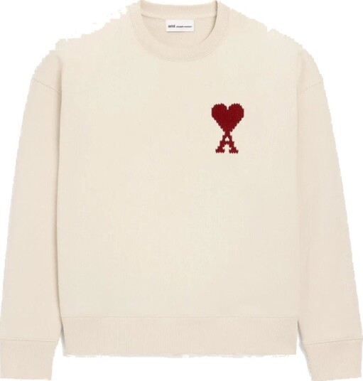 Ami Paris unisex Gensere & Hettegensere Beige M, Ami Paris unisex Gensere & Hettegensere Beige M,