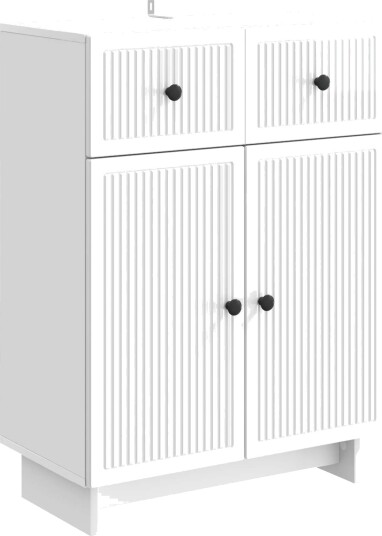 Serviesskap Høgglans hvit 66 x 34,5 x 90 cm Konstruert tre Serviesskap Høgglans hvit 66 x 34,5 x 90 cm Konstruert tre